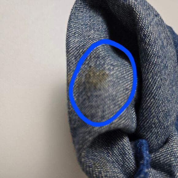 New Directions Blue Denim  Jacket Shirt Snowman Shacket Christmas Embroidery L - Picture 8 of 14